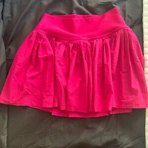 ALO Yoga Pink Ruffled Skater Mini Skirt
